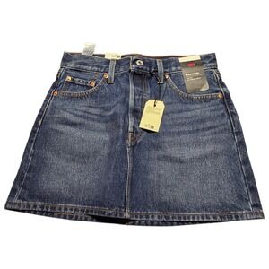 NEW Levi's Icon Skirt Size 26 Blue JEAN Mid Rise Denim NWT 5 Pocket Cotton TAGS